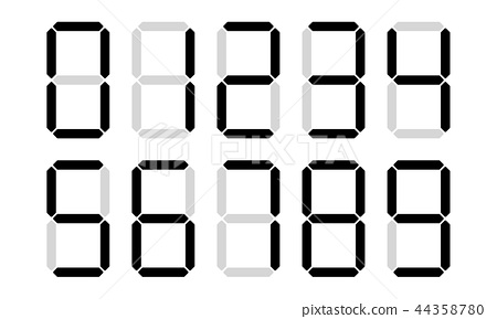 Шрифт LCD часов