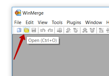 Кнопка Open в панели инструментовWinMege