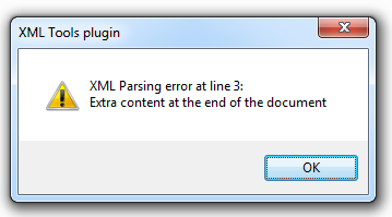 Проверка XML в Notepad++