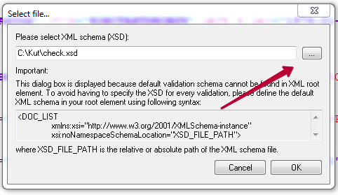Проверка XSD Notepad++